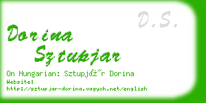 dorina sztupjar business card